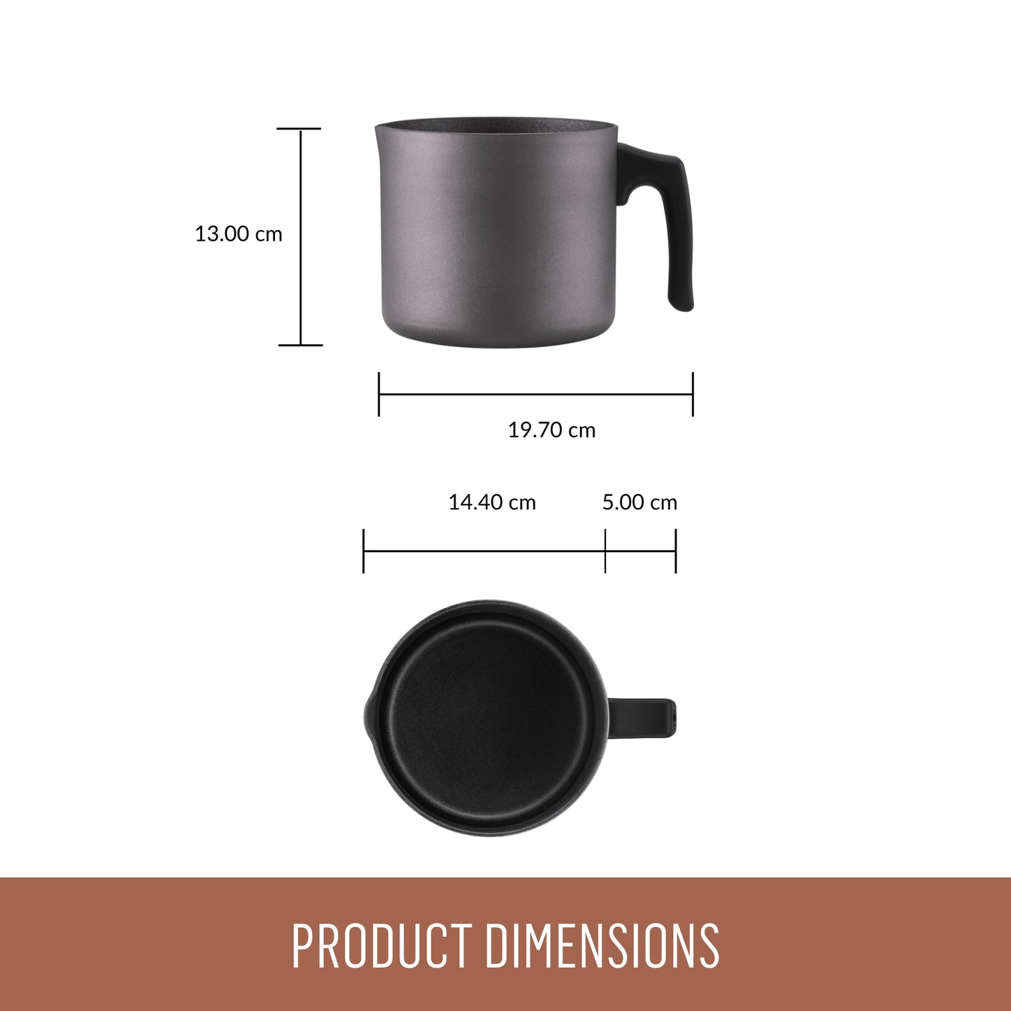 Essteele Per Benessere Ceramic Nonstick Induction Open Milkpan 14cm/1.9L