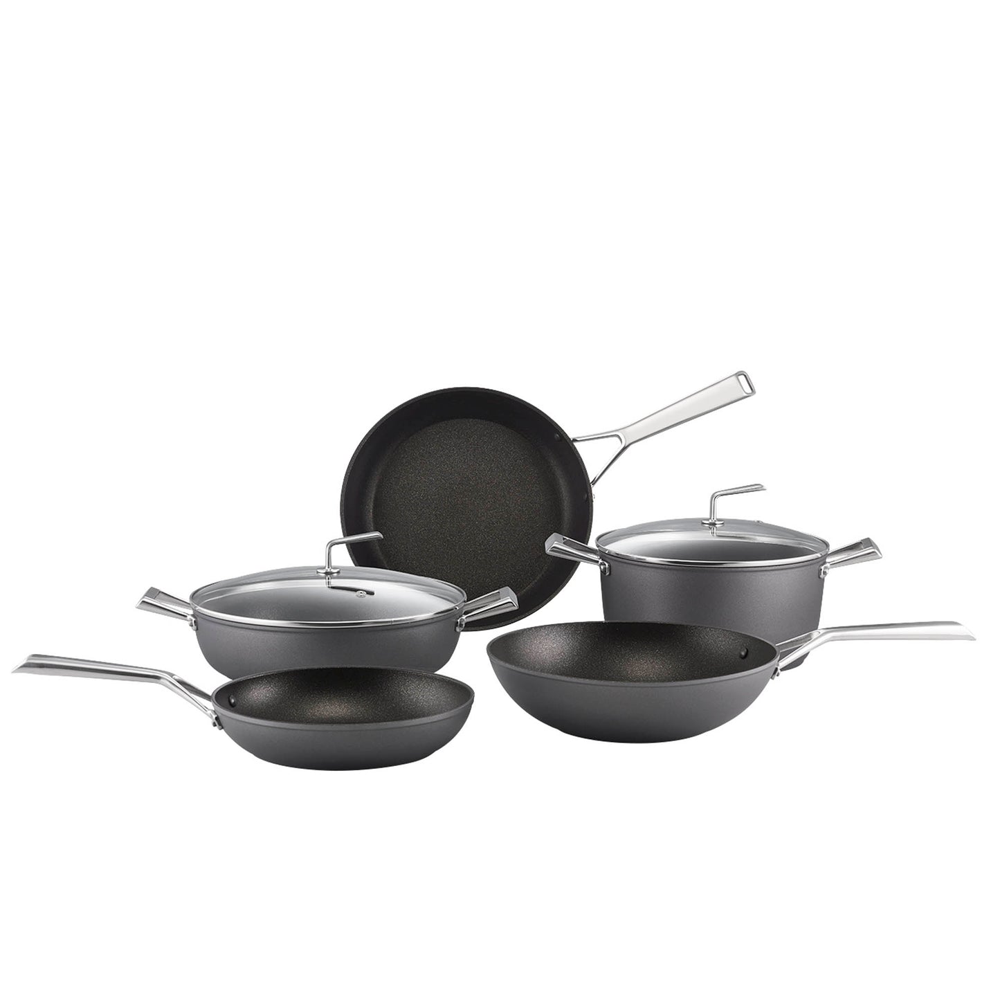 Essteele Per Bellezza Nonstick Induction 5 Piece Cookware Set Grey