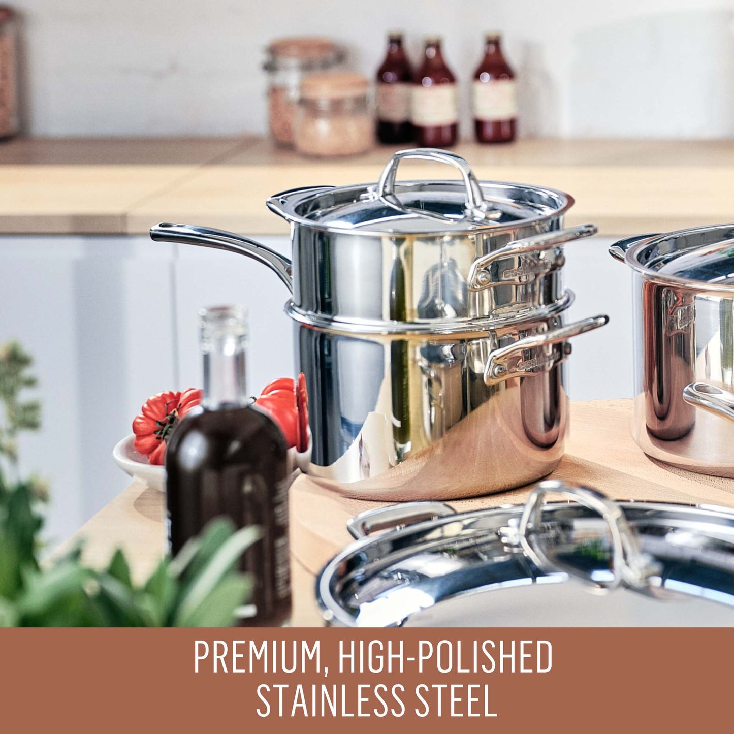 Essteele Eternità Clad Stainless Steel Induction Covered Saucepan 16cm/1.8L