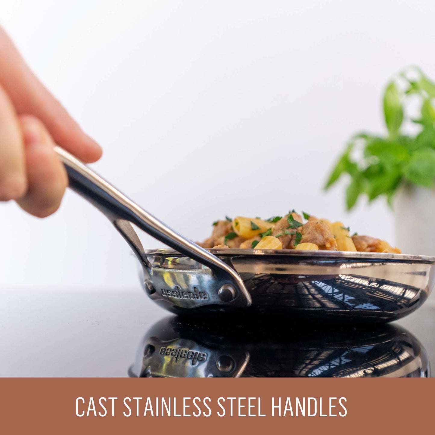 Essteele Eternità Clad Stainless Steel Induction Covered Saucepan 16cm/1.8L