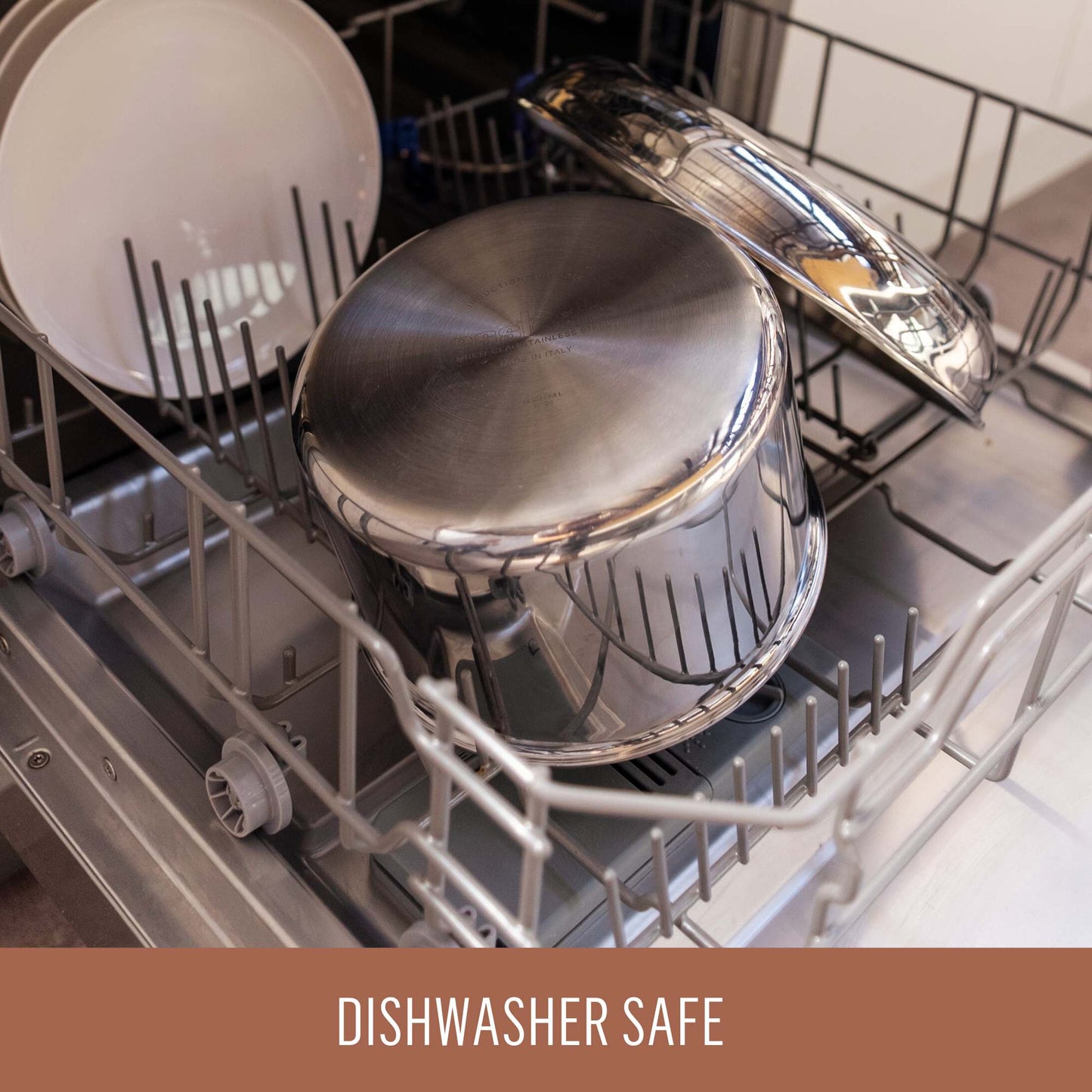 Essteele Eternità Clad Stainless Steel Induction Covered Saucepan 16cm/1.8L