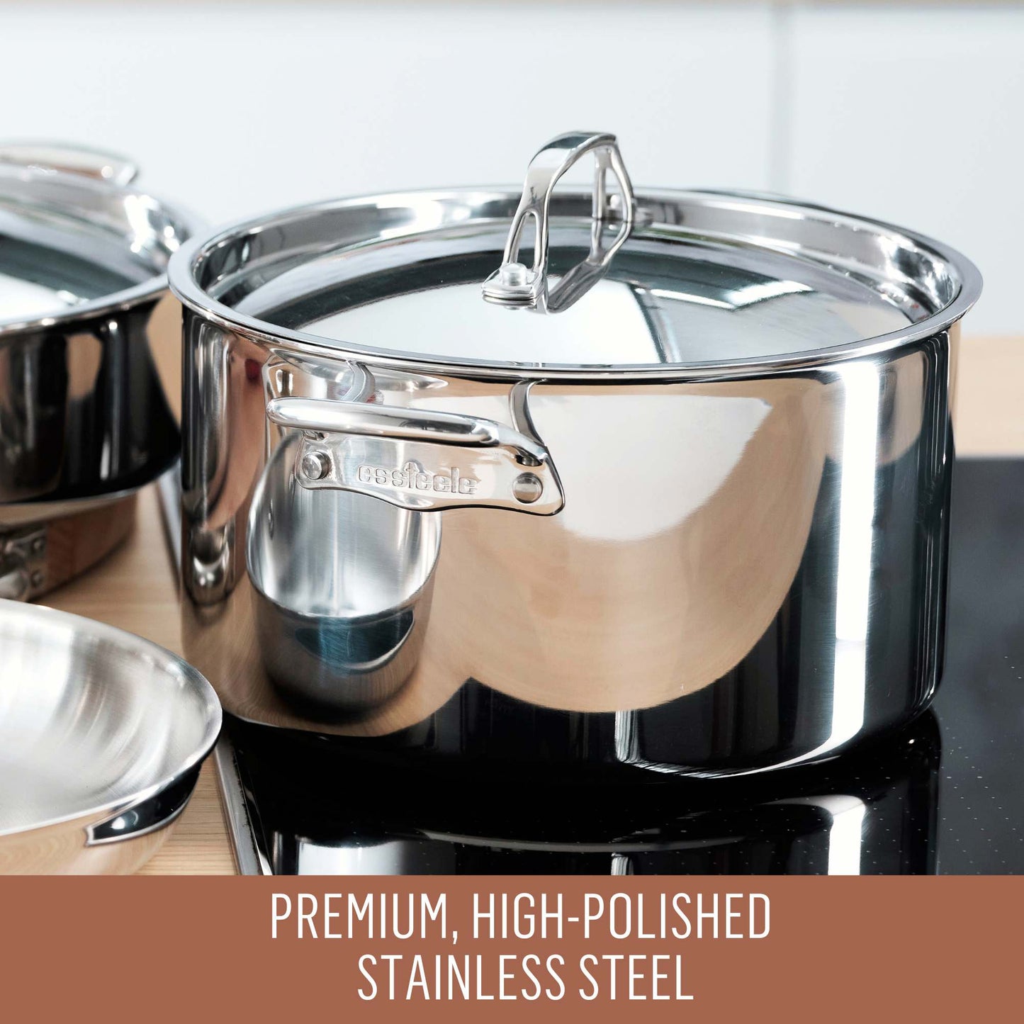 Essteele Eternità Clad Stainless Steel Induction Covered Stockpot 26cm/7.6L