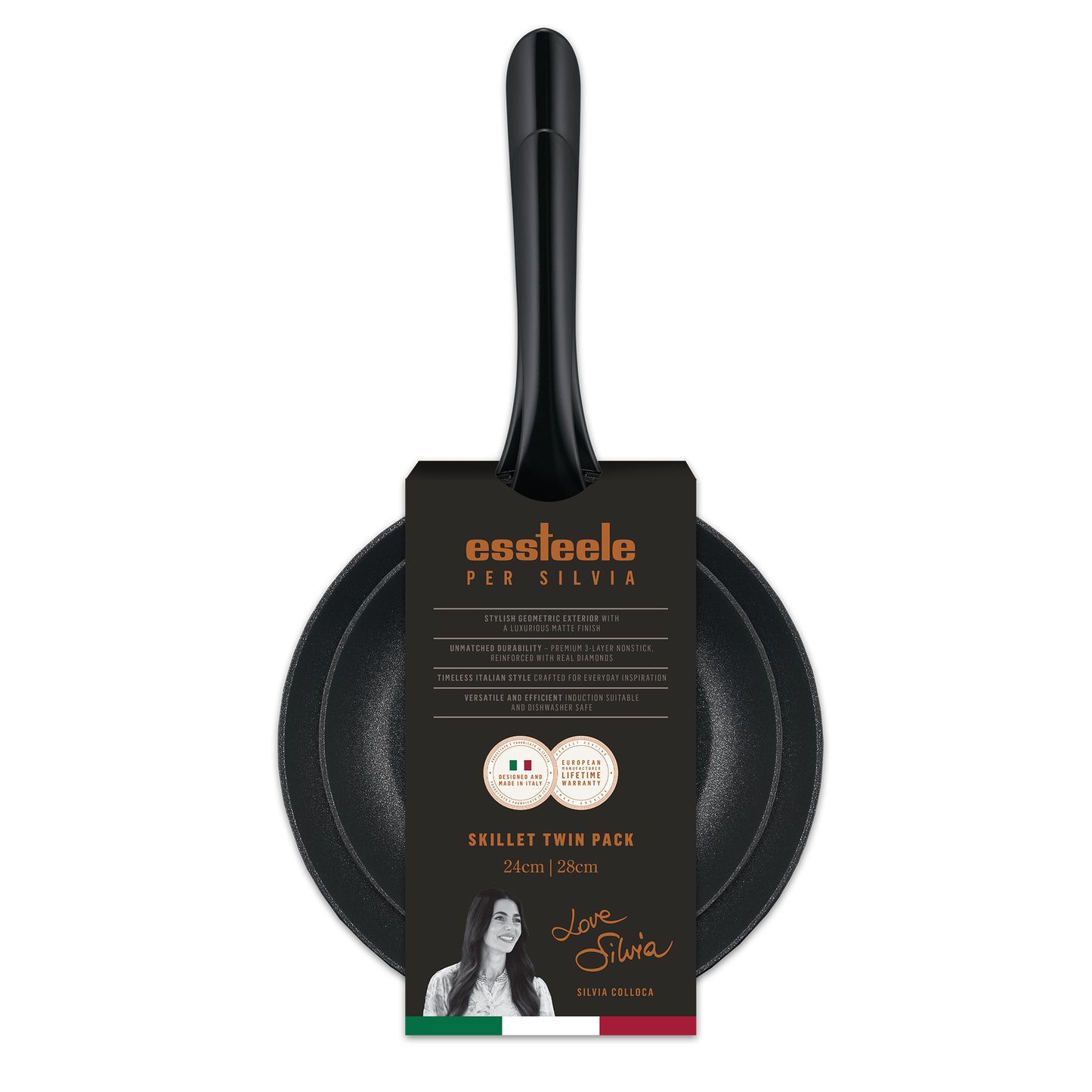 Essteele Per Silvia Nonstick Induction Skillet Twin Pack 24/28cm