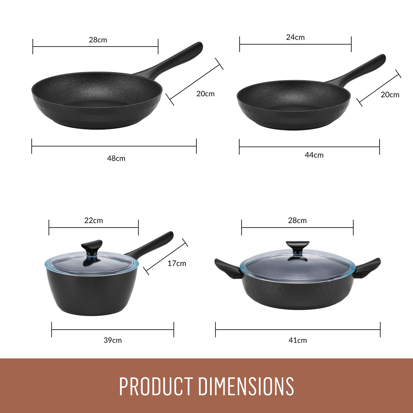 Essteele Per Silvia Nonstick Induction 4 Piece Cookware Set