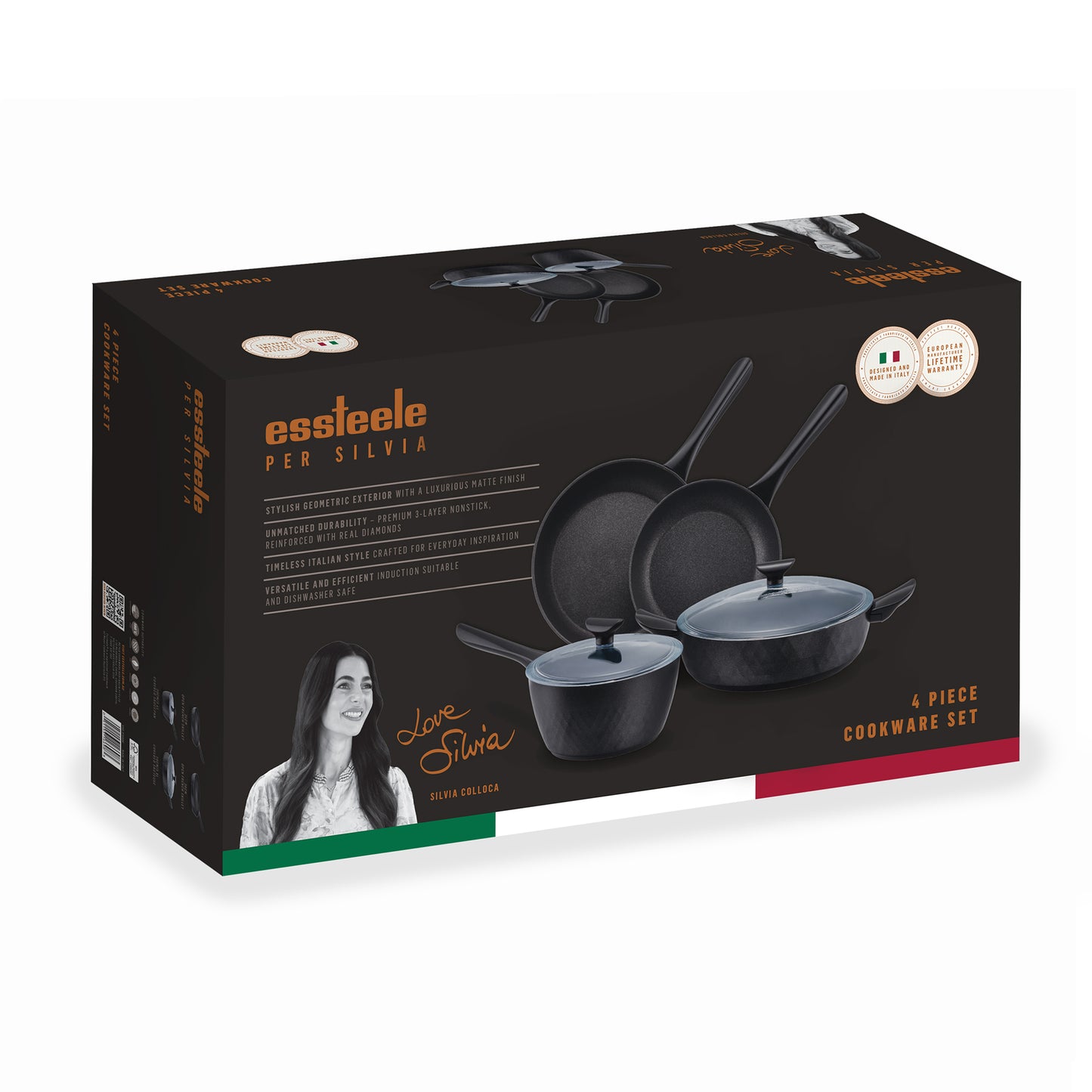 Essteele Per Silvia Nonstick Induction 4 Piece Cookware Set