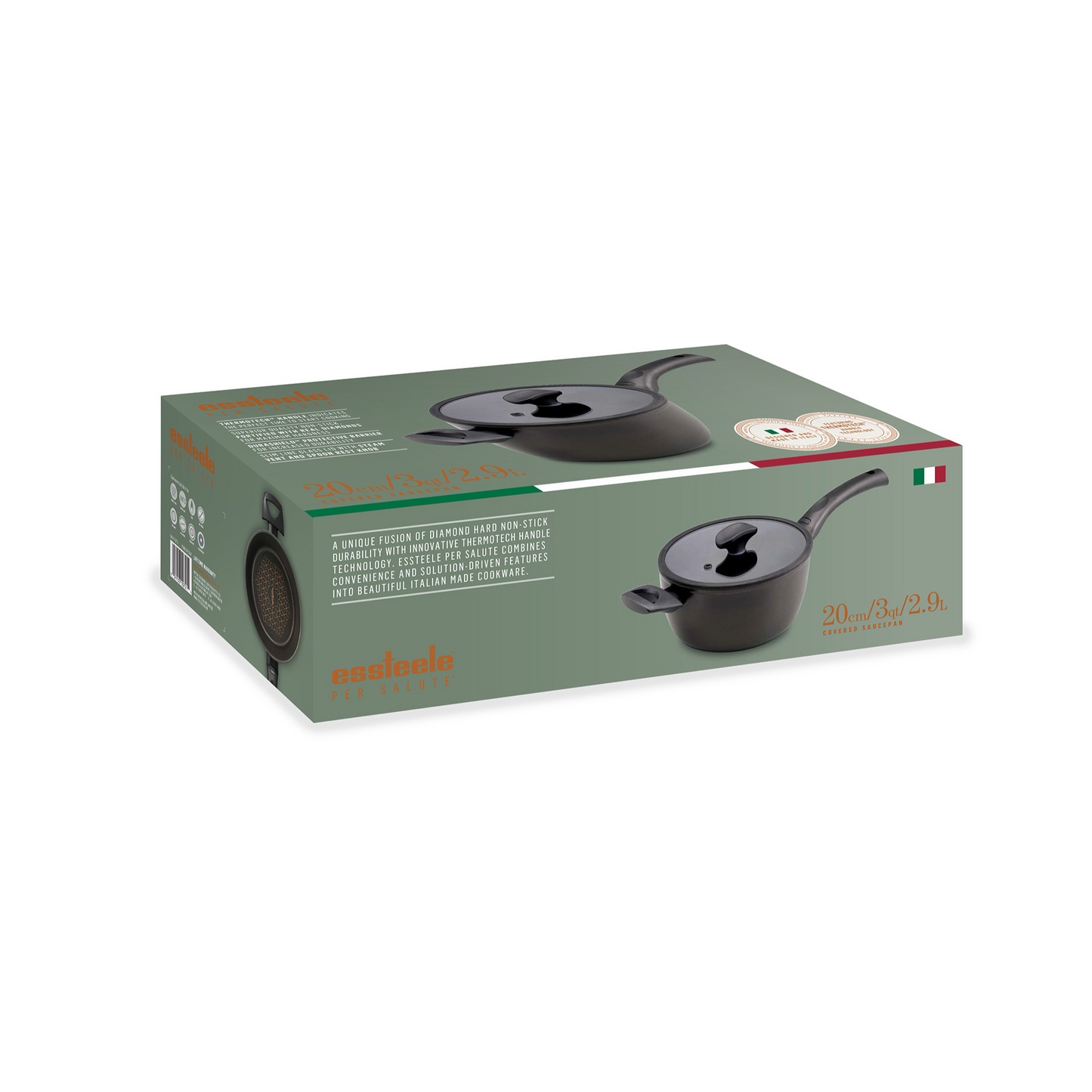 Essteele Per Salute Nonstick Induction Covered Saucepan 20cm/2.8L