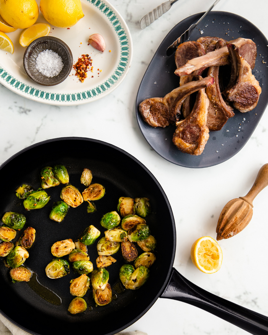 Grilled Lamb Chops with Cavoletti Ripassati