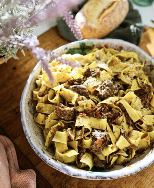 Pappardelle Con Ragú Genovese (Tomatoless Ragú with pappardelle)