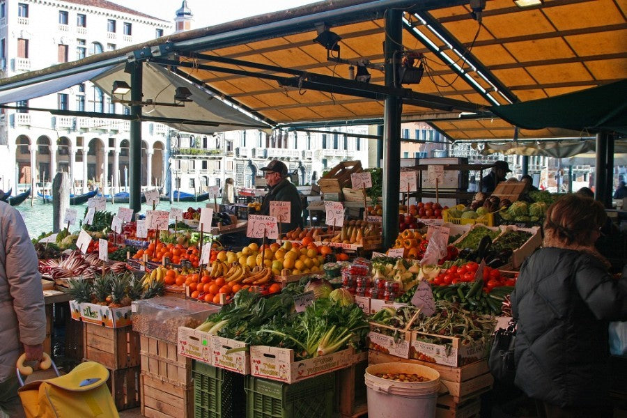 Venice's famous Erbaria Market - a visual feast
