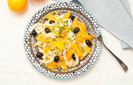 Fennel, orange and olive salad