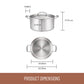 Essteele Eternità Stainless Steel Induction Covered Stockpot 24cm/5.6L