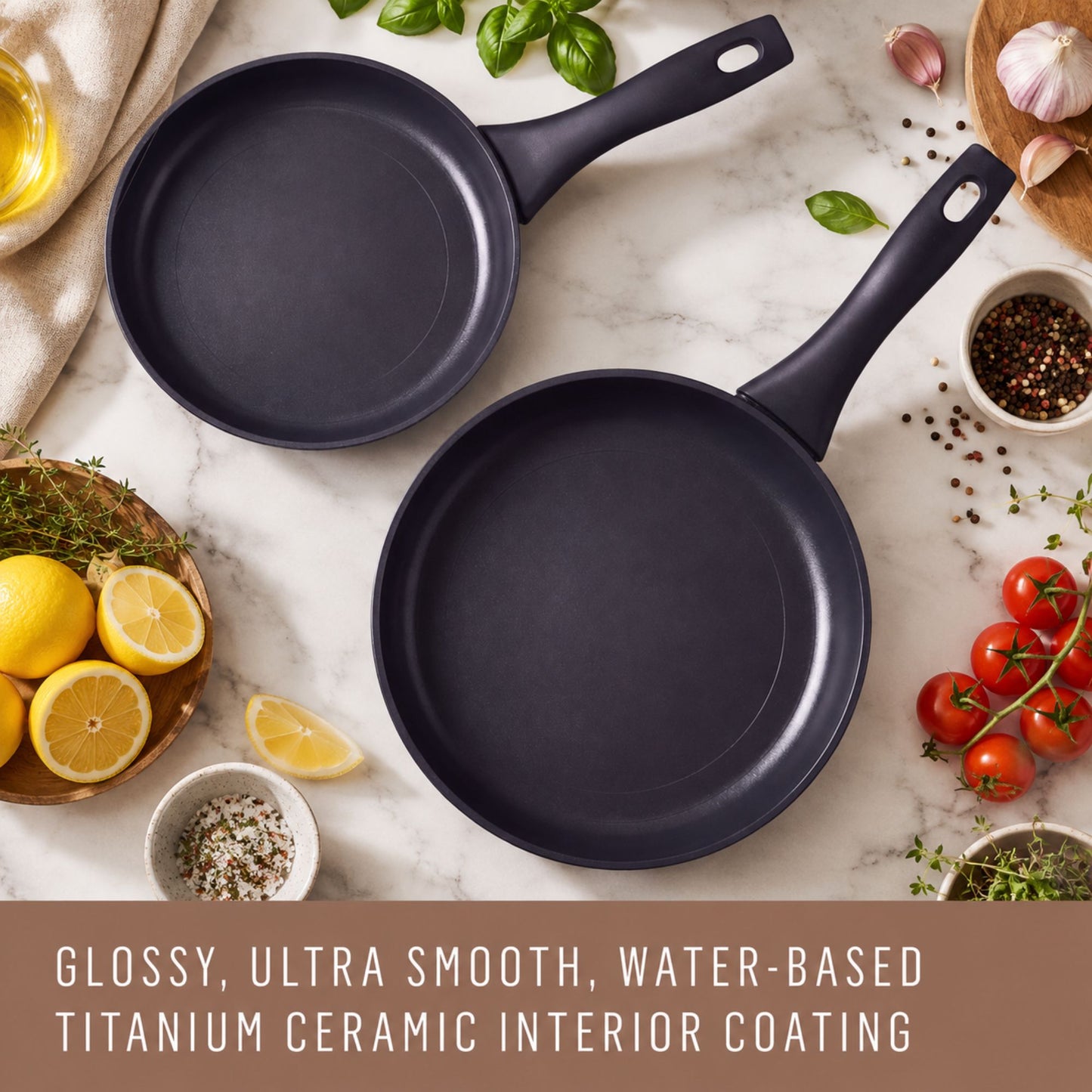 Additional angle: For searing, frying and everyday cooking – ceramic nonstick coated aluminium – Essteele Per Domani Ceramic Induction Open French Skillet 20cm