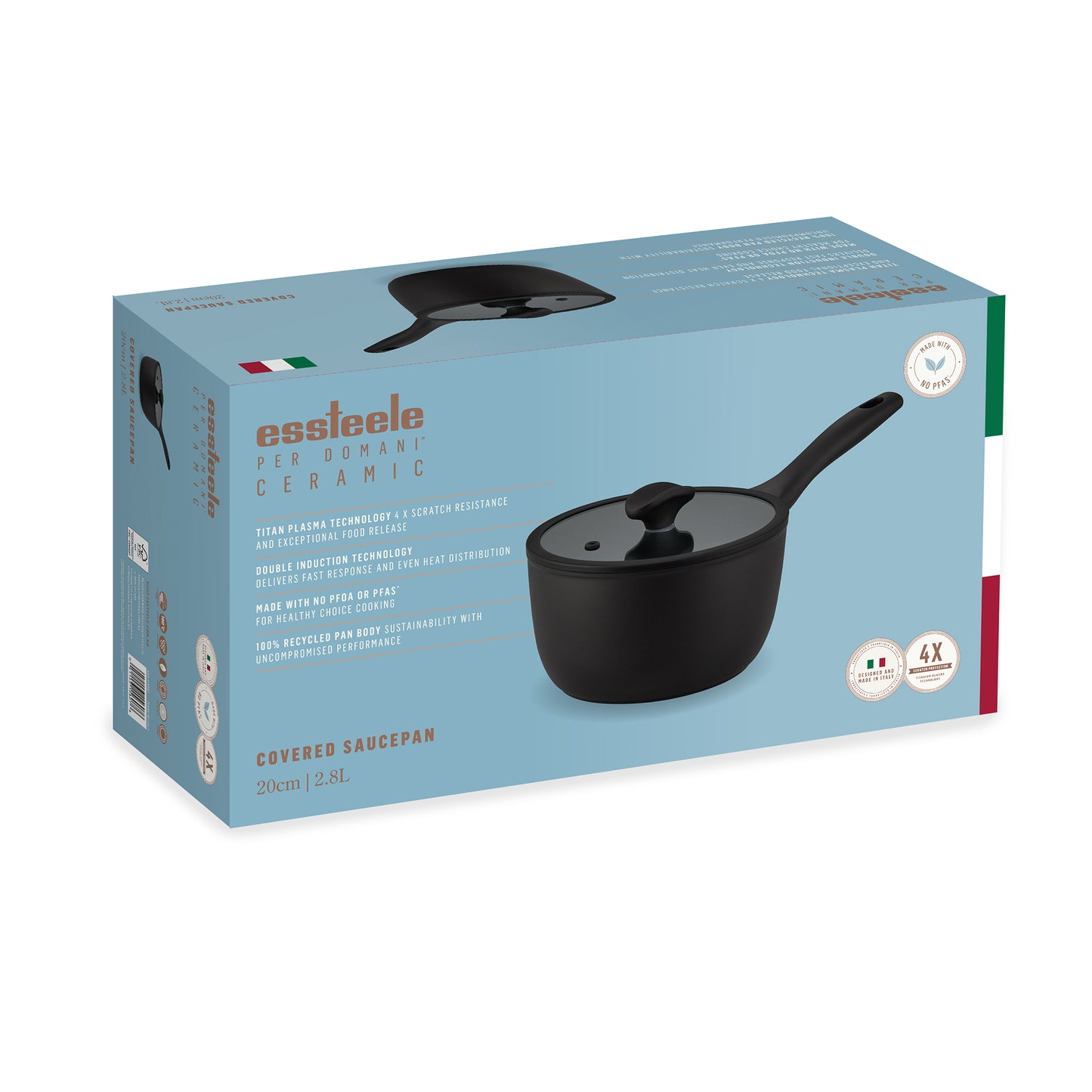 Essteele Per Domani Ceramic Induction Covered Saucepan 20cm/2.8L