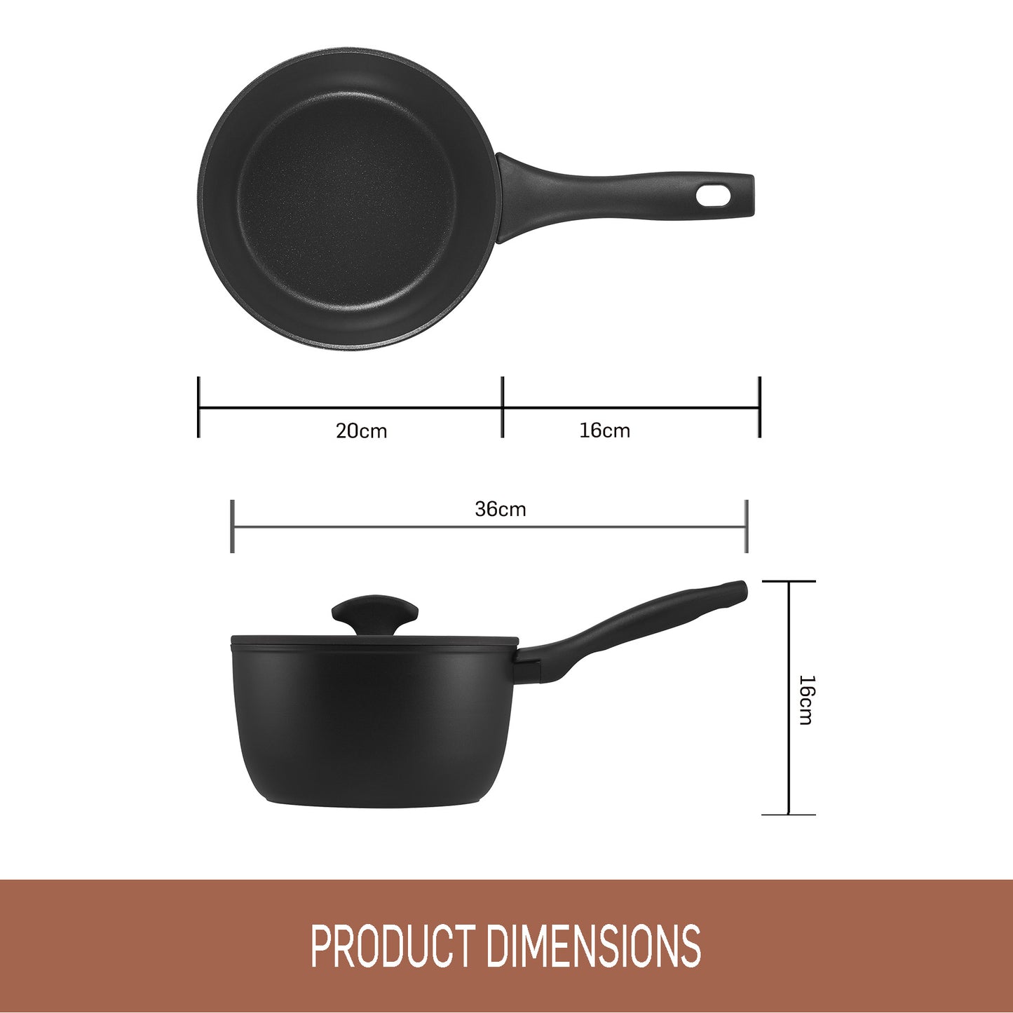 Essteele Per Domani Ceramic Induction Covered Saucepan 20cm/2.8L