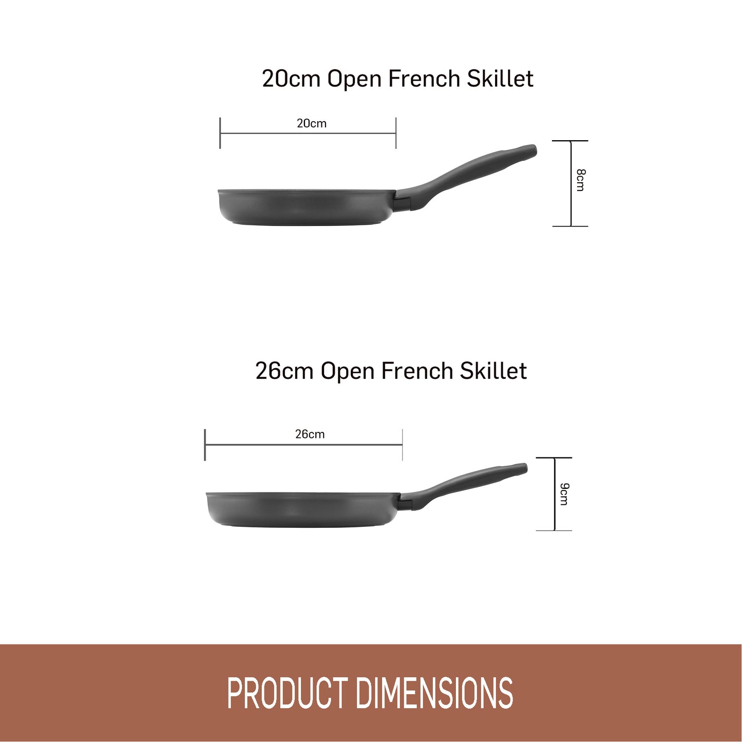 Essteele Per Domani Ceramic Induction Open French Skillet Twin Pack 20/26cm
