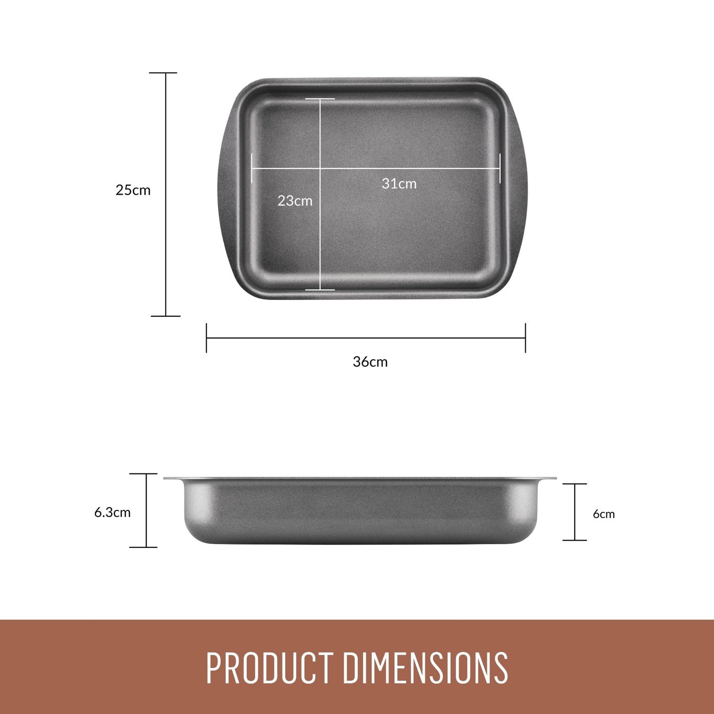 Essteele Per Benessere Ceramic Nonstick Roaster Medium 31 x 23cm