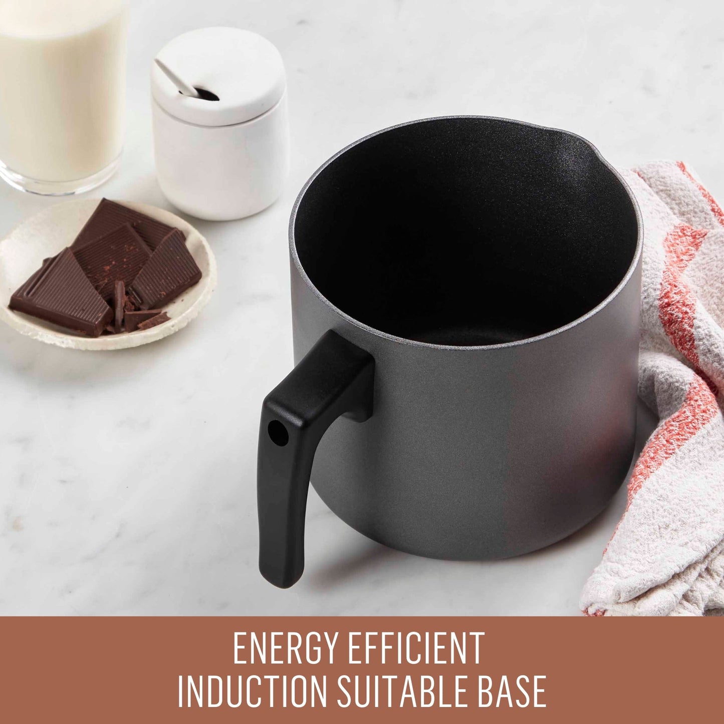 Essteele Per Benessere Ceramic Nonstick Induction Open Milkpan 14cm/1.9L