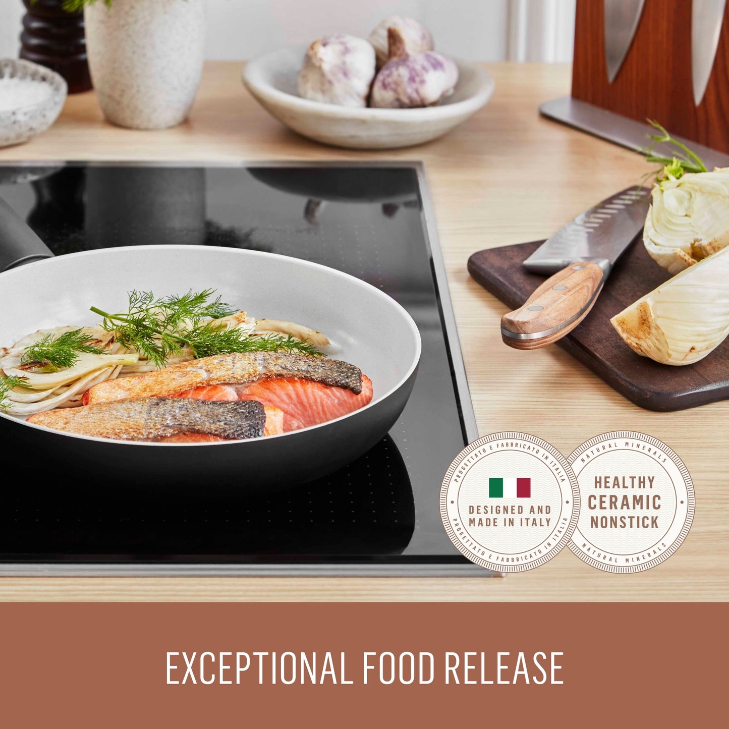 Essteele Essenza Ceramic Nonstick Induction Open French Skillet 24cm
