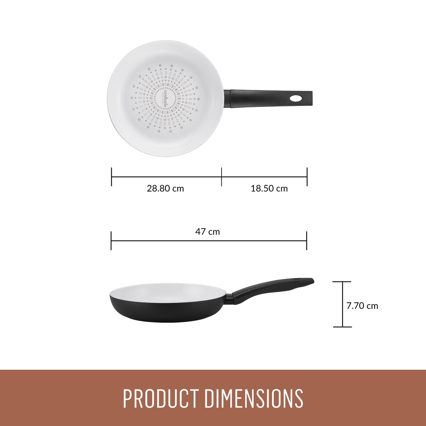 Essteele Essenza Ceramic Nonstick Induction Open French Skillet 28cm