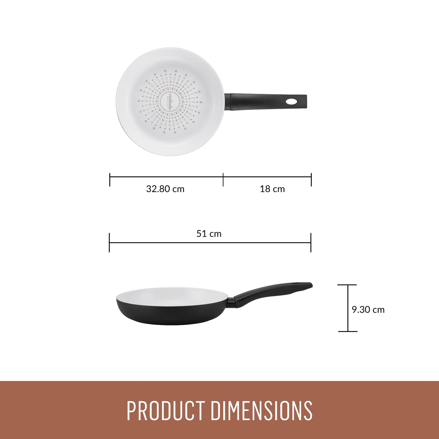 Essteele Essenza Ceramic Nonstick Induction Open French Skillet 32cm