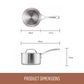 Essteele Eternità Clad Stainless Steel Induction Covered Saucepan 18cm/2.8L