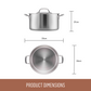 Essteele Eternità Clad Stainless Steel Induction Covered Stockpot 26cm/7.6L