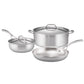 Essteele Eternità Stainless Steel 3 Piece Cookware Set Silver
