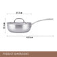 Essteele Eternità Stainless Steel 3 Piece Cookware Set Silver