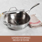 Essteele Eternità Stainless Steel Induction Covered Chefs Pan with Helper Handle 28cm