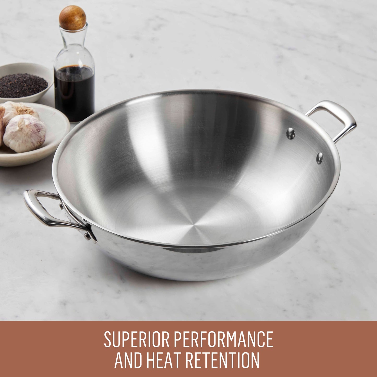 Essteele Eternità Stainless Steel Induction Open Wok 34cm