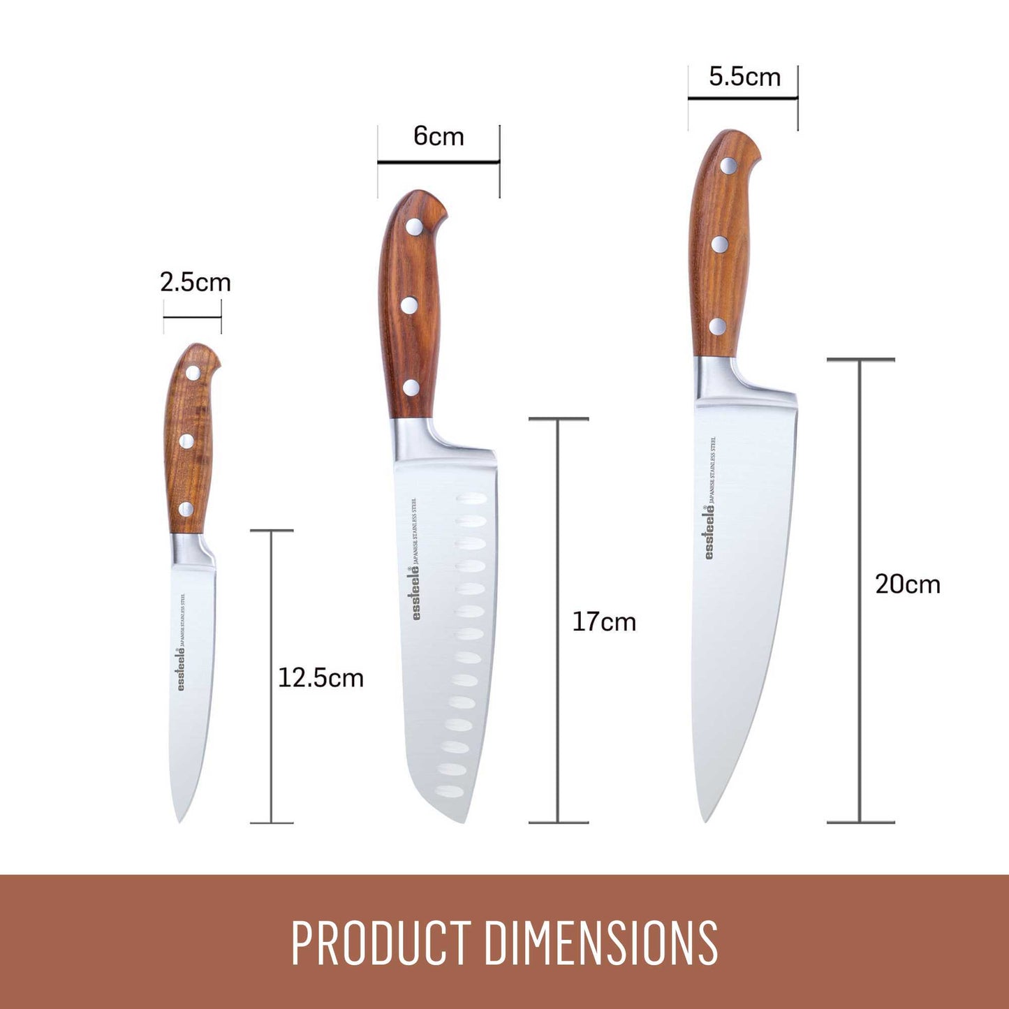 Essteele 3 Piece Knife Set