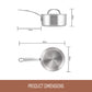 Essteele Per Amore Clad Stainless Steel Induction Covered Saucepan 20cm/2.8L