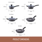 Essteele Per Benessere Ceramic Nonstick Induction 5 Piece Cookware Set