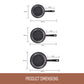 Essteele Per Benessere Ceramic Nonstick Induction Skillet Triple Pack 20/26/30cm
