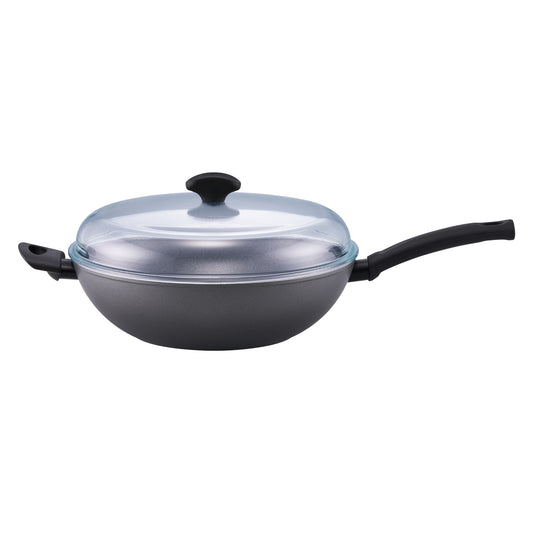 Essteele Per Benessere Ceramic Nonstick Induction Covered Wok With Helper Handle 32cm