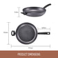 Essteele Per Benessere Ceramic Nonstick Induction Open Skillet With Helper Handle 32cm