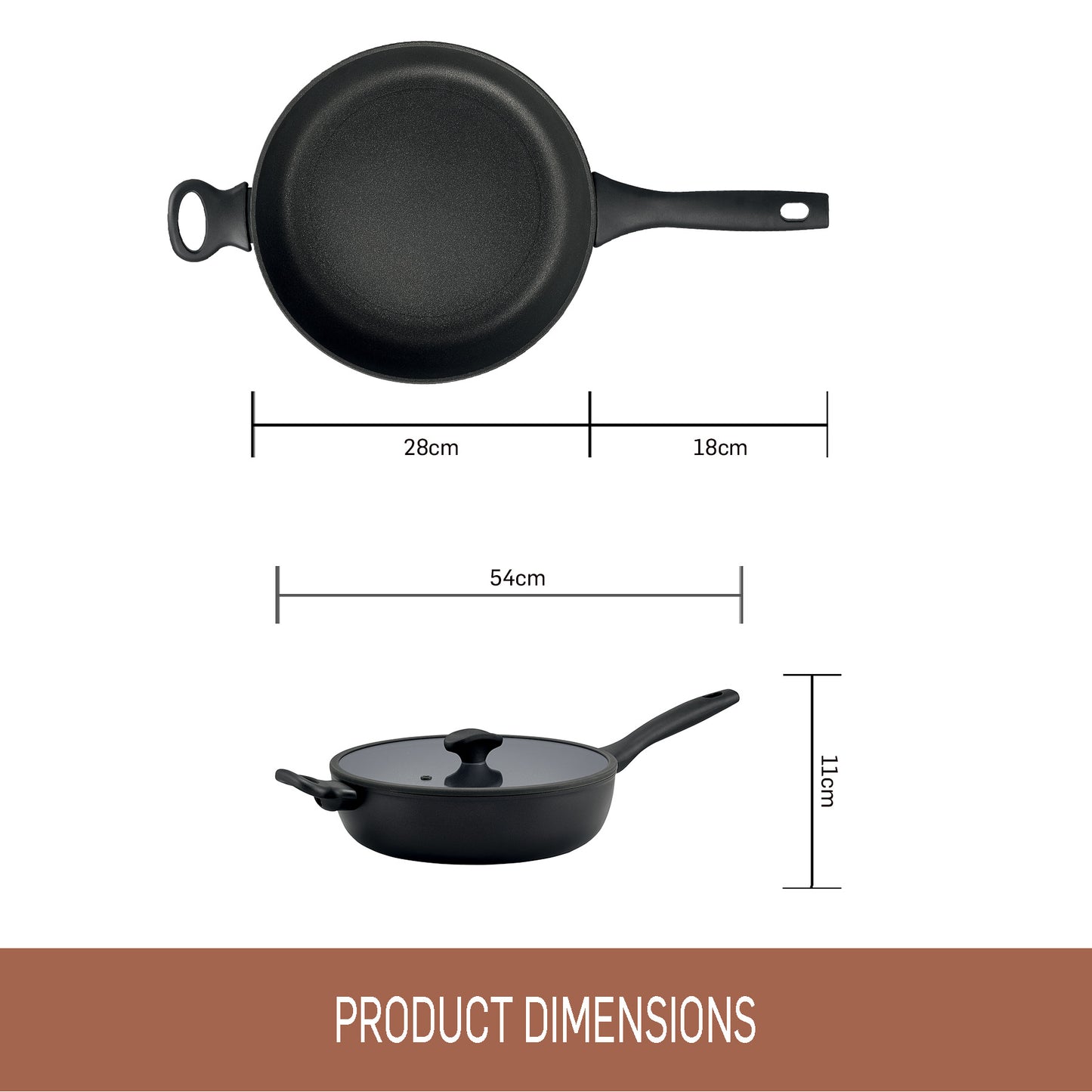 Essteele Per Domani Nonstick Induction Deep Covered Skillet 28cm