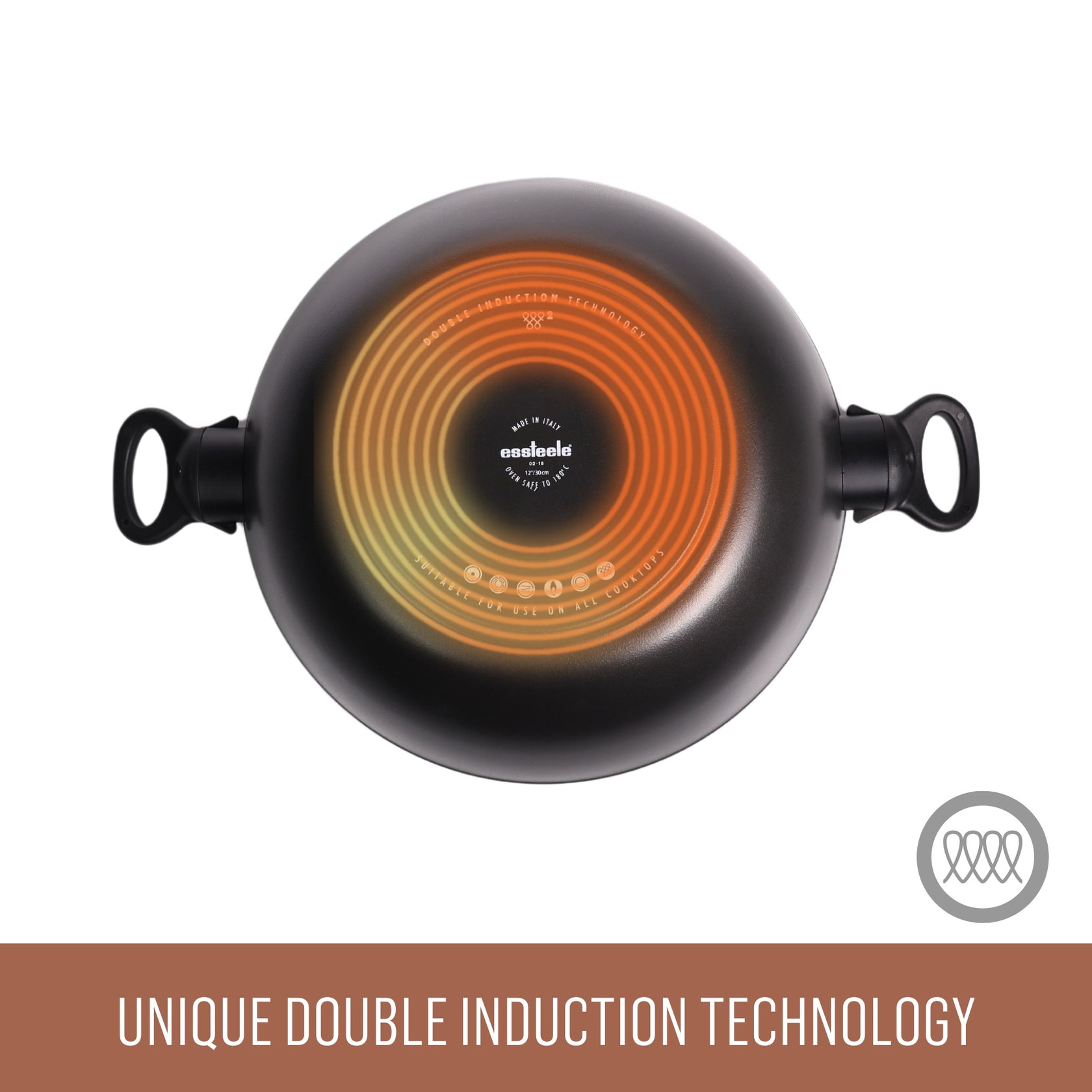 Essteele Per Domani Nonstick Induction Covered Wok 30cm Essteele