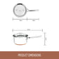 Essteele Per Vita Copper Base Stainless Steel Induction Covered Saucepan 18cm/2.8L