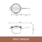 Essteele Per Vita Copper Base Stainless Steel Induction Covered Saucepan 20cm/3.4L
