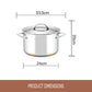 Essteele Per Vita Copper Base Stainless Steel Induction Covered Stockpot 24cm/7.1L