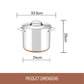 Essteele Per Vita Copper Base Stainless Steel Induction Covered Stockpot 24cm/9.0L