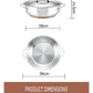 Essteele Per Vita Copper Base Stainless Steel Induction Covered Sautéuse 28cm/5.2L