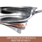 Essteele Per Vita Copper Base Stainless Steel Induction Covered Sautéuse 28cm/5.2L