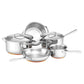 Essteele Per Vita Copper Base Stainless Steel Induction 5 Piece Cookware Set