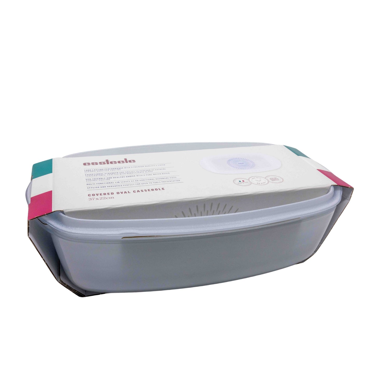 Essteele Glass Ceramic Nonstick 3.9L Covered Casserole 37 x 22cm