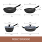 Essteele Per Silvia Nonstick Induction 4 Piece Cookware Set